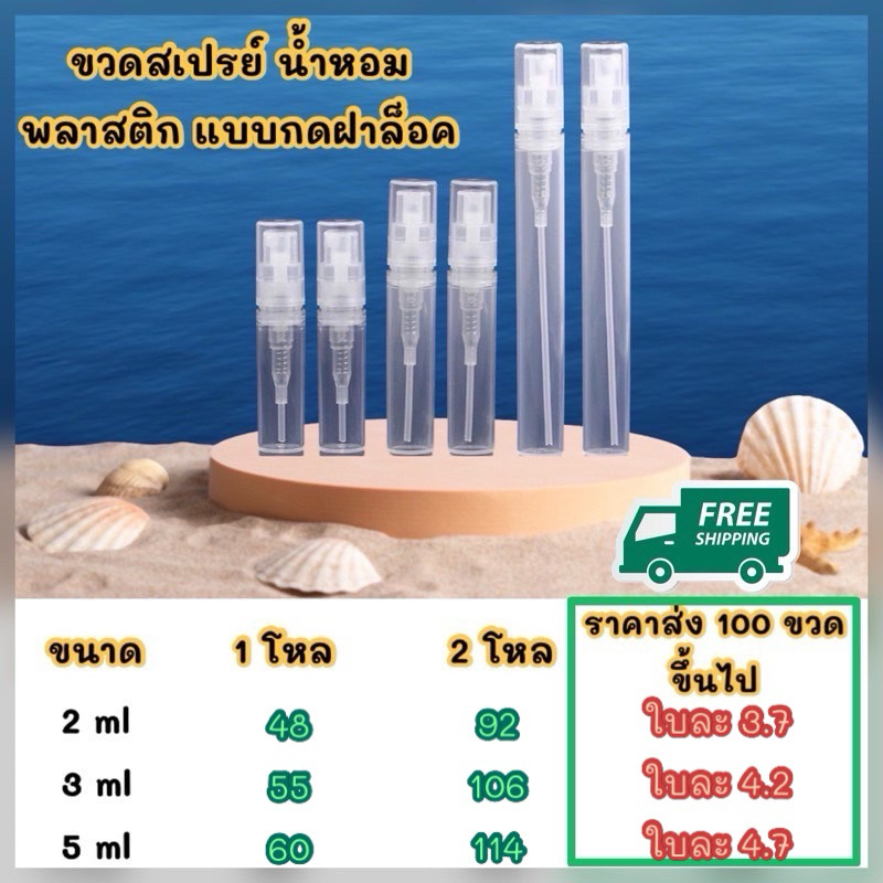 ขวดสเปรย์ ขวดน้ำหอม 2 ml 3 ml 5 ml ฝาล็อค | ส่งจากไทย🇹🇭 | พร้อมส่ง‼️