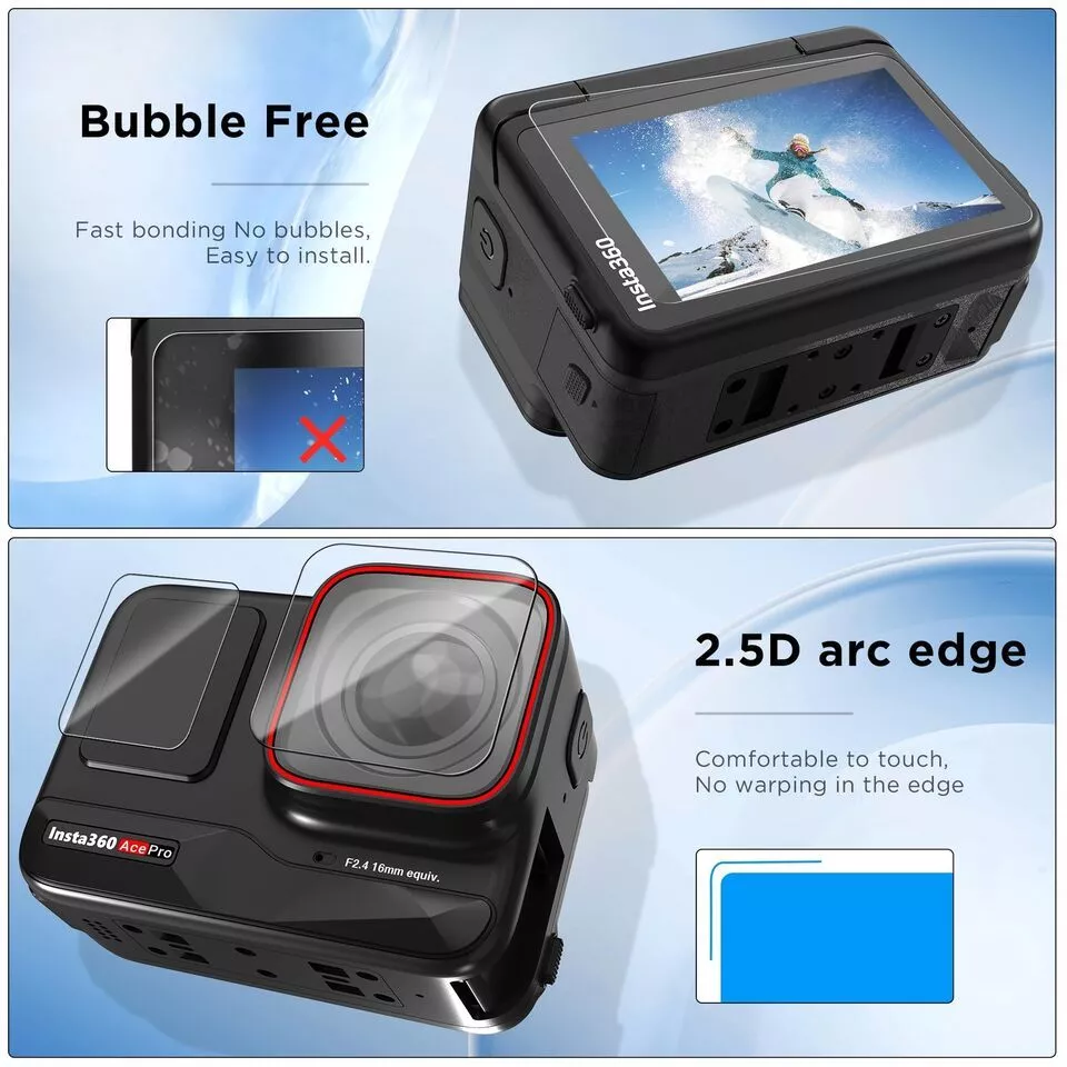 ฟิล์มกระจก Insta360 Ace Pro 2 รุ่นใหม่ ติดง่าย  Tempered Protective Glass Film for Insta360 Ace Pro thumbnail 9