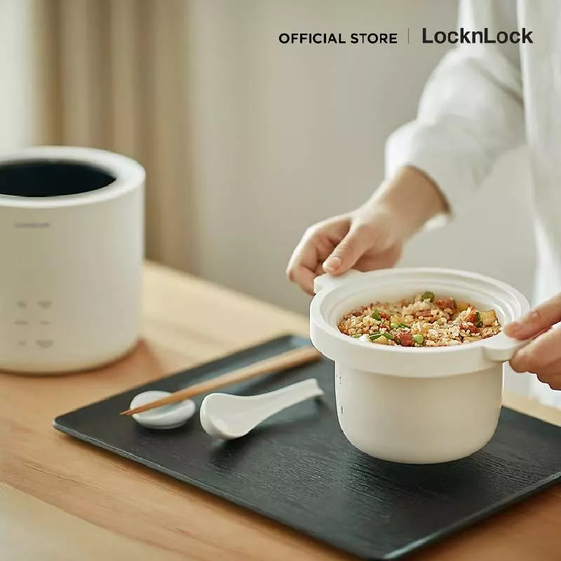 LocknLock หม้อหุงข้าวอเนกประสงค์ขนาดเล็ก Mini Electric Cooker ความจุ 0.6 L. รุ่น EJR314IVY thumbnail 9