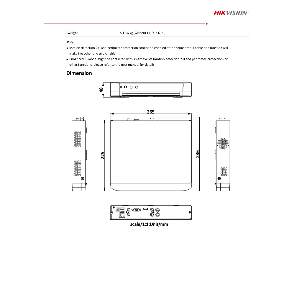HIKVISION เครื่องบันทึกกล้องวงจรปิด iDS-7204HUHI-M1/E(C) 4 CH รองรับกล้องมีไมค์ BY BILLIONAIRE SECURETECH