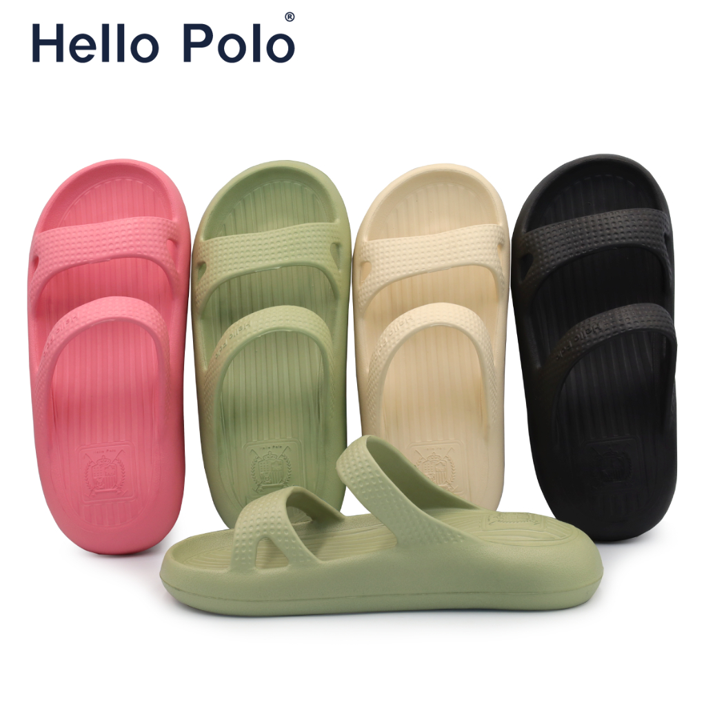 Hello Polo รองเท้าแตะผู้หญิง รองเท้านิ่มเหมือนเหยียบขี้ รองเท้าแฟชั่น นุ่ม เพิ่มความสูงด้วยพื้นหนา HP8017
