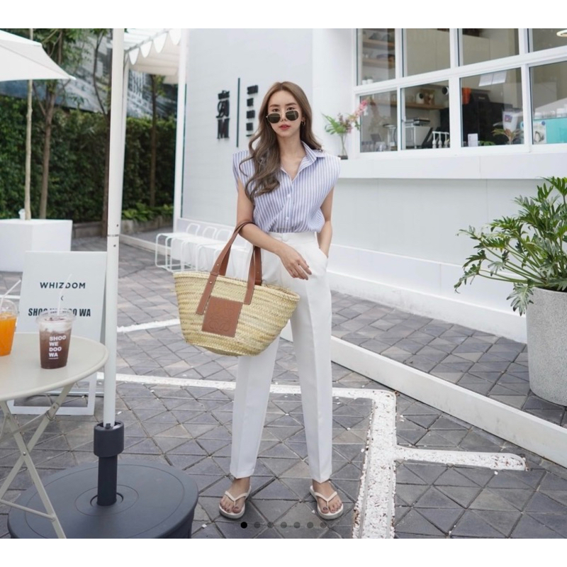 กางเกง Bemingpants019 สีขาว (From BEMING OFFICIAL)