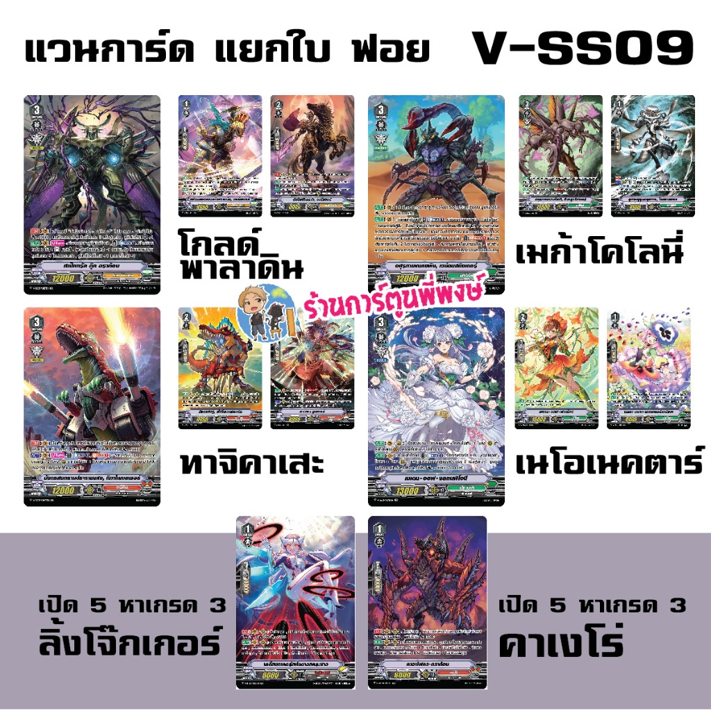 แวนการ์ด แยกใบ ฟอย V-SS09 เซ็ต มกราคม 67 สเป็คทรัล ดุ๊ค โกลด์ ทาจิ เมก้า เนโอ พีพงษ์ My turn ss10 10