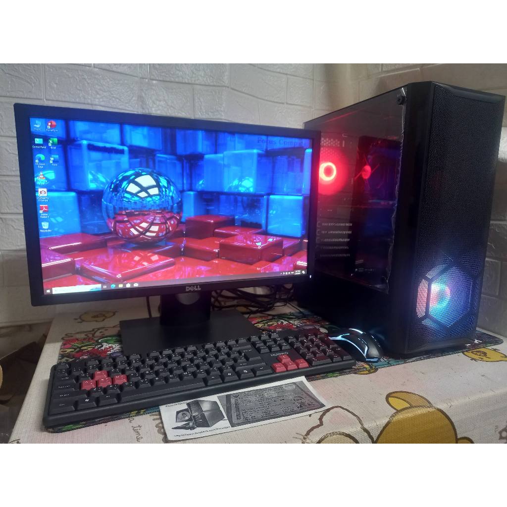 คอมชุดใช้งาน เล่นเกมส์ลื่นๆ Cpu Core i5 3.80Ghz  RAM 16GB SSD240GB+1TB การ์ดจอRX460 2GB DDR5 จอDell 