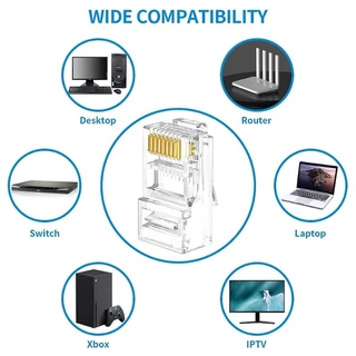 RJ45 หัวแลน AMP CAT5E 1 กล่อง 100 ชิ้น