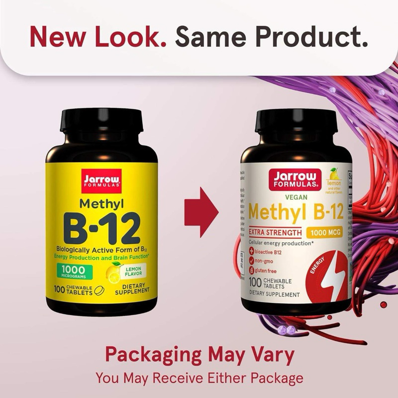 พร้อมส่ง (มีโค้ดลด) เม็ดอมรสมะนาว 1000 mcg Jarrow Formulas, Methyl B-12, Lemon Flavor, Vitamin B12 Methylcobalamin