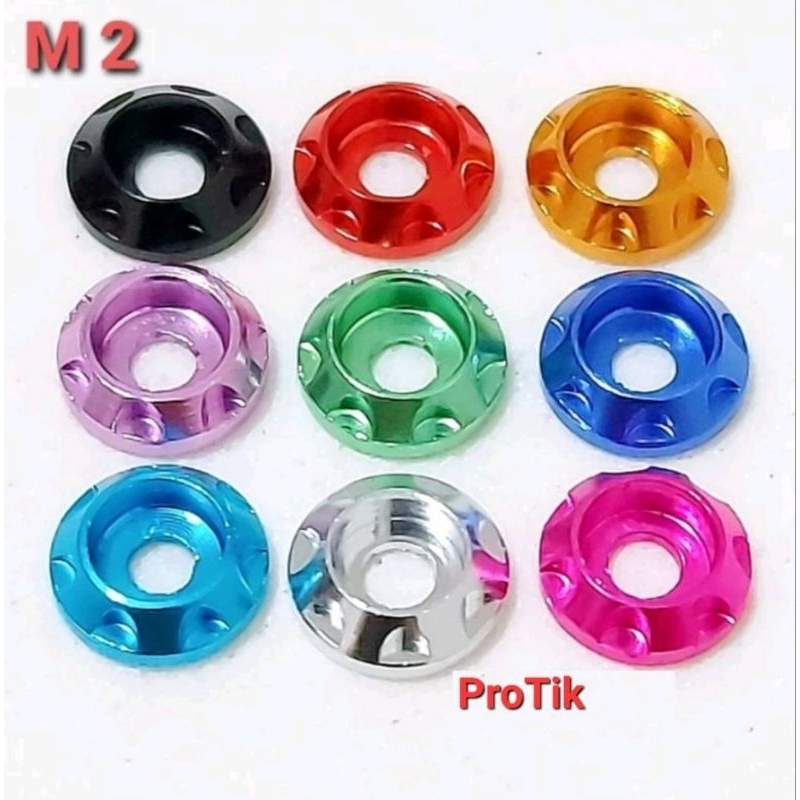 แหวน สกรูหัวกลม อลูมิเนียม M2 (ชุด 4 ชิ้น)