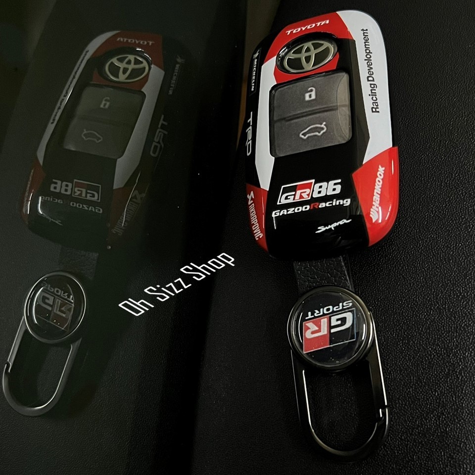 เคสรีโมทรถ Toyota Yaris Cross  Yaris ATIV   Veloz 2023  แบบลาย GR Sports  สามารถดึงกุญแจในรีโมทได้ ด้านหน้าปุ่มกดปกป้องก ราคา ถูกที่สุด ดีลบีเคเค แกลเลอรีภาพที่ 2