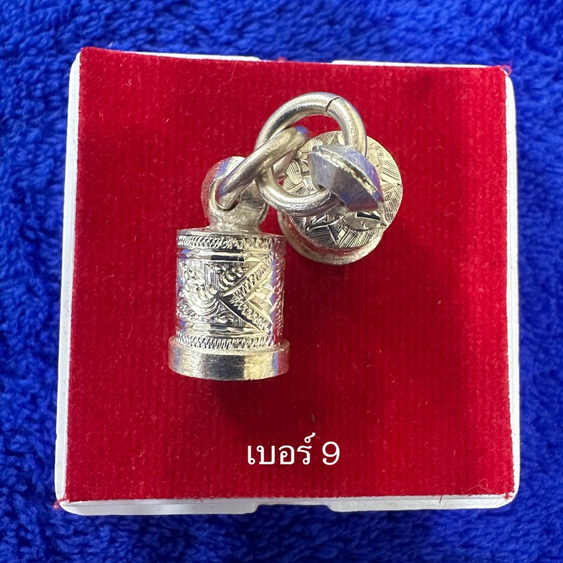กรอบเงิน กรอบพระ หัวเงิน ปลอกตะกรุด เบอร์ 9 แบบ 2 หูขวาง ,ดิ่ง 1 ทาง ,ดิ่ง 2 ทาง , สามหู งานมือ เงินหนา 92.5 เปอร์เซ็นต์