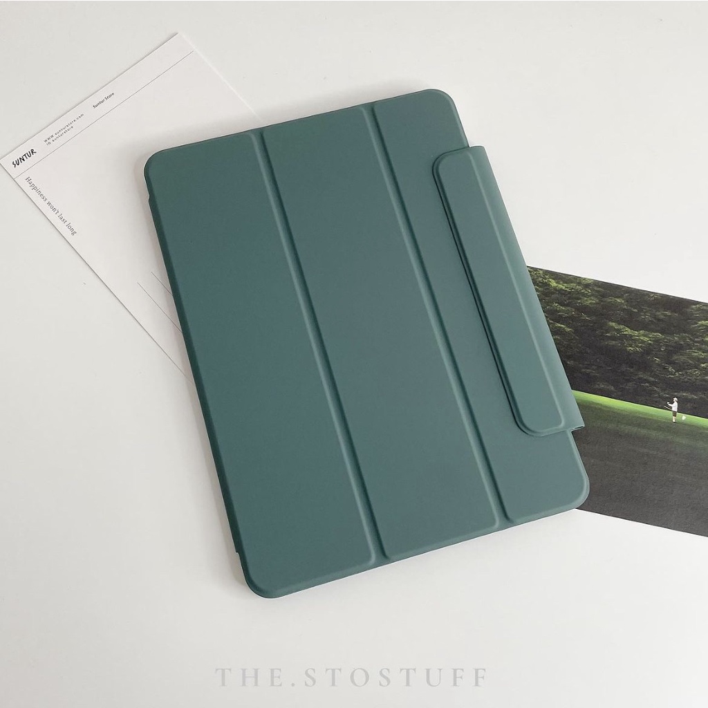 Smart folio - เคสแม่เหล็กไร้ขอบ เคสสีล้วน | for iPad Air 4/5/6 , Pro 11/12.9/13