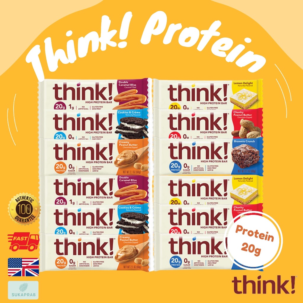 พร้อมส่ง Think! High Protein Bar อร่อยมากก Protein 20 g Think นำเข้าจากอเมริกา price/1 bar