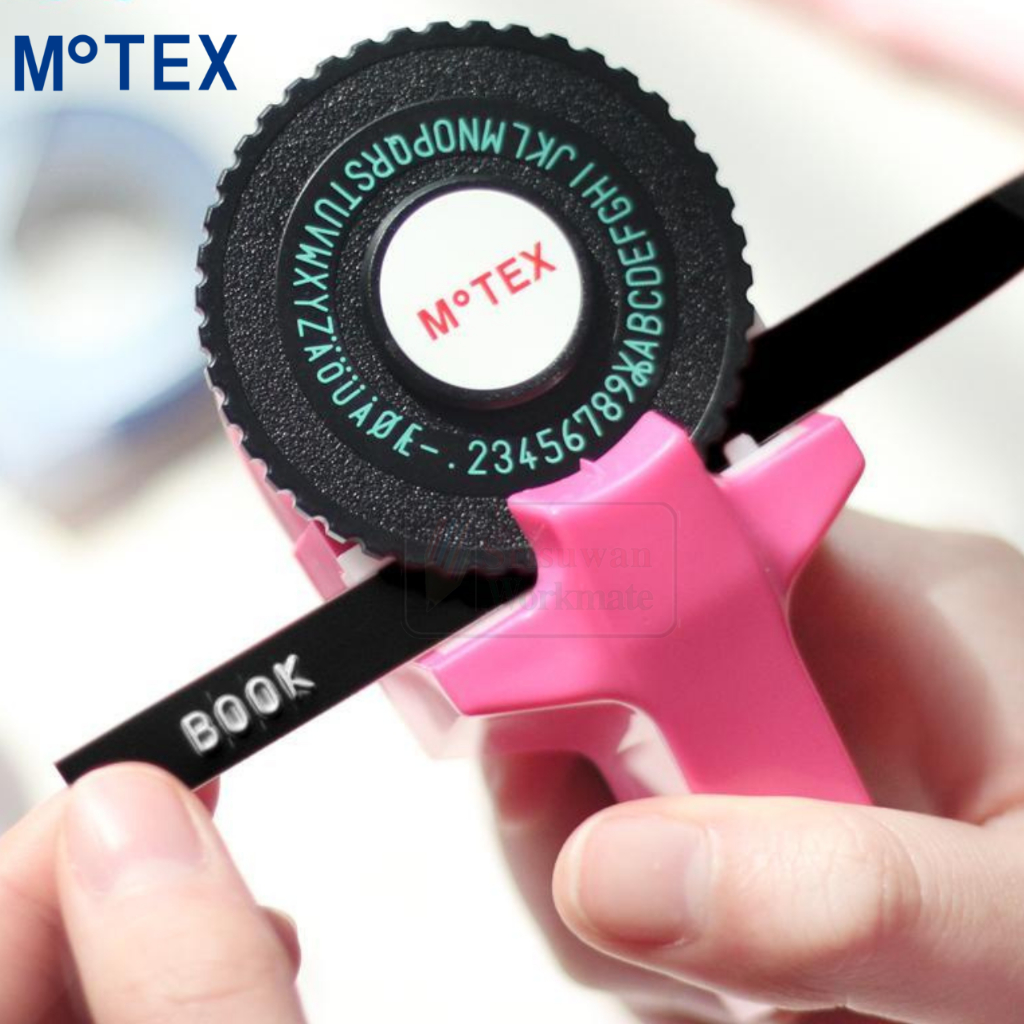 Motex E-101 Label Maker เครื่องปั้มอักษรนูน คละสี 1 เครื่อง เครื่องพิมพ์ฉลาก พิมพ์อักษร ใช้เทปขนาด 9 มม. โมเท็กซ์