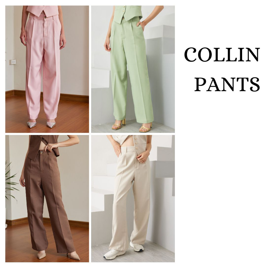 MAVE กางเกง รุ่น Collin Pants สี Sand, Lime, Mocha, Milky peach