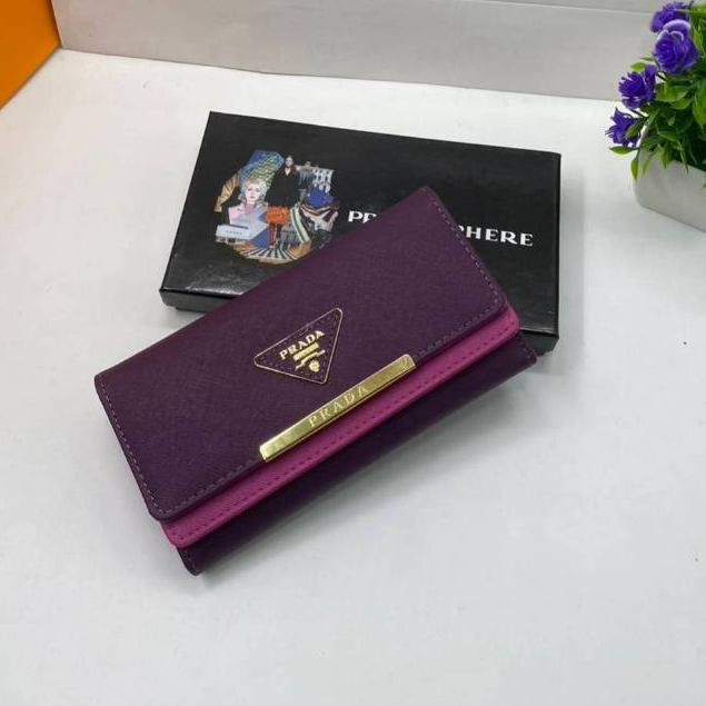 กระเป๋าสตางค์ใบยาว ปาด้า ผู้หญิง 7.5นิ้ว มีกล่อง พร้อมส่ง