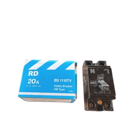 Safety breaker HB Type 20A 2P 1E 240v Ac