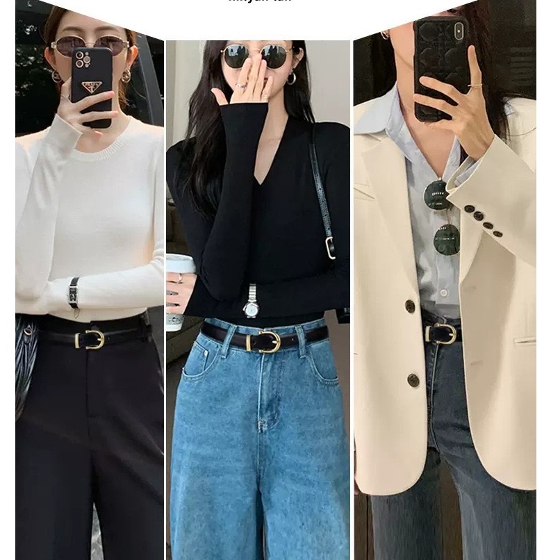 (พร้อมส่งจากไทย)เข็มขัด ผู้หญิง เข็มขัดใส่เที่ยว เข็มขัดใส่ทำงานสีสุภาพ(GC-211) - รูปที่ 5