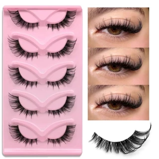 CAT EYE LASHES ขนตาปลอม สายฝอ สายแซ่บ ขนตาปลอม 3D เบาสบายตา ติดง่าย ขนฟู แกนนิ่ม