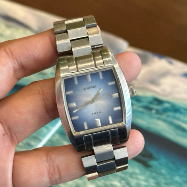 DIESEL 5BAR หน้าปัดสีฟ้า นาฬิกามือสองสภาพสวย