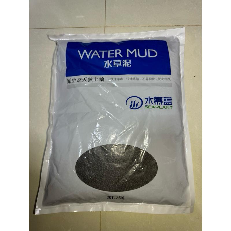ดินปลูกไม้น้ำ WATER MUD ขนาด3ลิตร (เม็ดเล็ก)