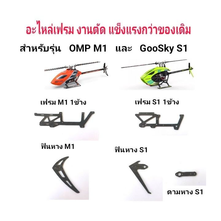 [อะไหล่ฮอ] เฟรมคาร์บอนงานตัด สำหรับ OMP M1 , M1 EVO และ GooSky S1 แข็งแรงกว่าของเดิม เป๊ะทุกจุด ราคาประหยัด