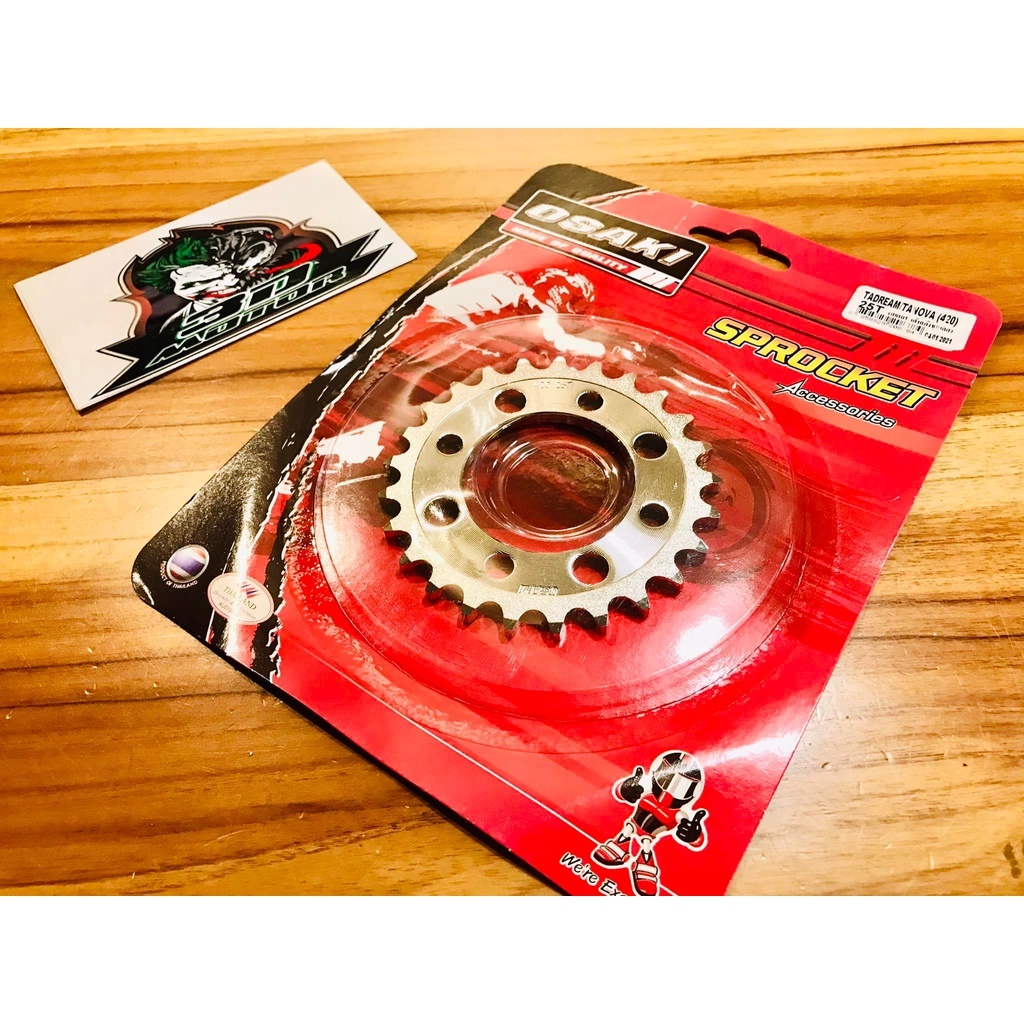 OSAKI สเตอร์กลึง DREAM NOVA 24 ฟัน 420 สเตอร์หลัง เลส W100 เก่า W110S DASH TENA LS BEAT SONIC สเตอร์เลส OSAKI แท้