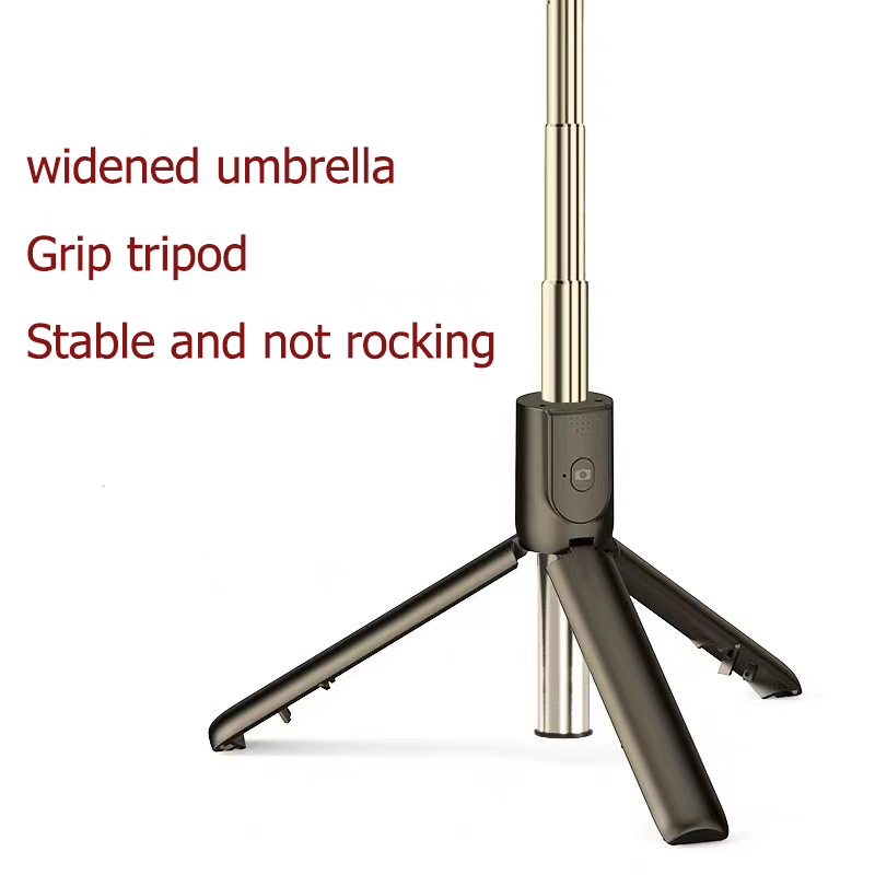 ขาตั้งกล้อง LED 3-in-1 สำหรับที่วางโทรศัพท์มือถือพร้อมไฟ ไม้เซลฟี่พร้อมรีโมท Bluetooth ไม้เซลฟี่สามารถหมุนได้ - รูปที่ 3