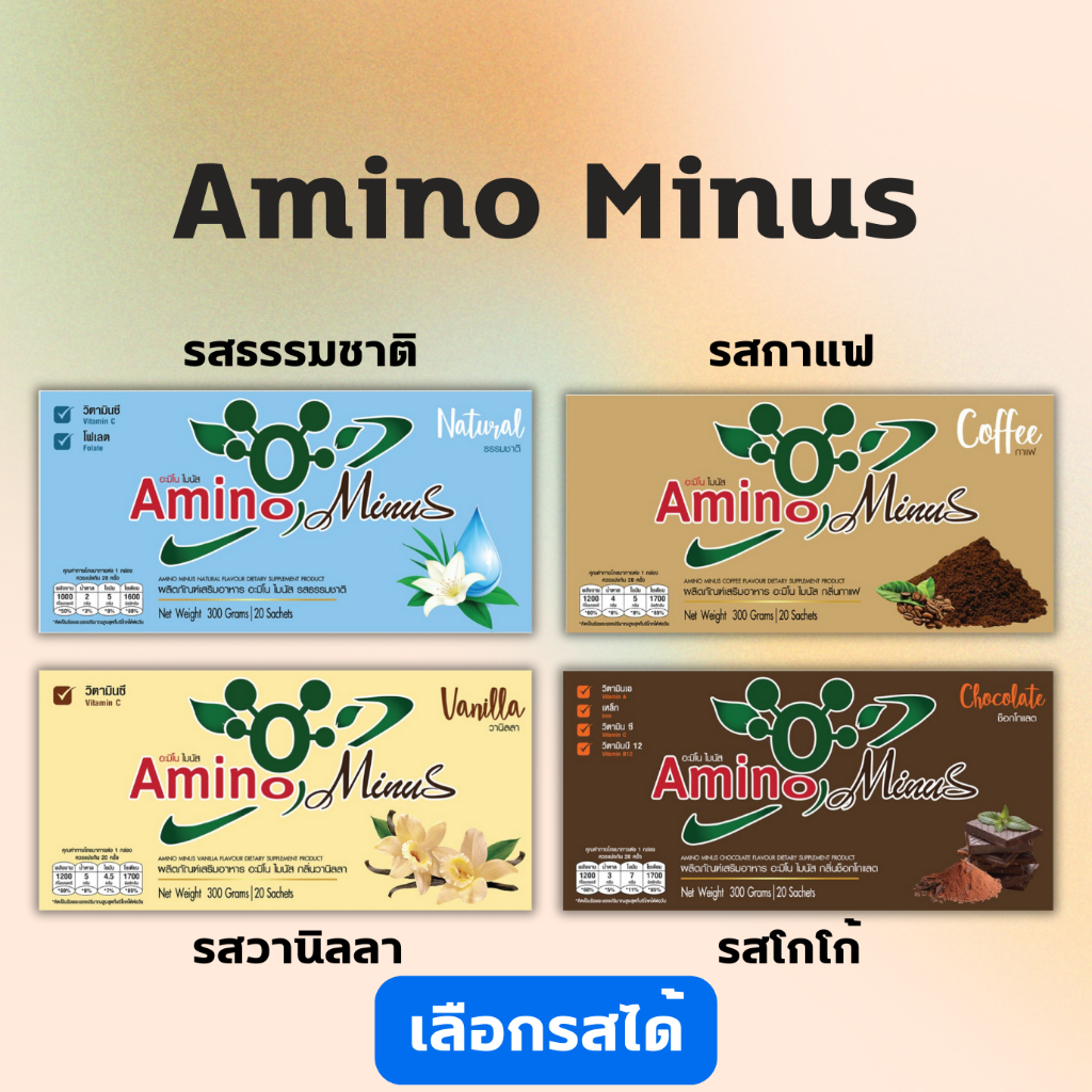 Amino Minus เลือกรสได้ โปรตีนจากธรรมชาติ หมอบุญชัย