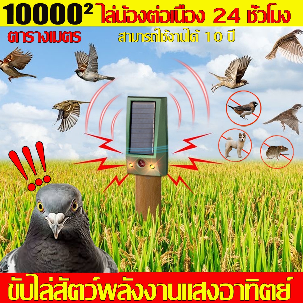 รับประกัน 10 ปี ไม่มีนก ไล่นกพิราบถาวร ไม่เป็นอันตรายต่อหญิงตั้งครรภ์และเด็ก 360 ° อัลตราซาวด์ ขับไล่นก ขับไล่หนู