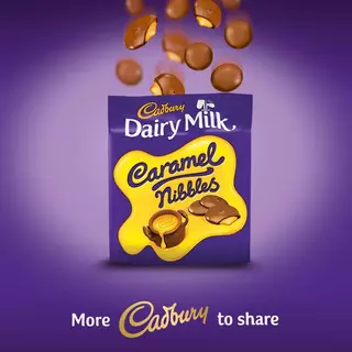 [BestBefore 23-Aug-2026] Cadbury Dairy Milk Caramel Chocolate Nibbles 100g แคดเบอรี ช็อกโกแลตนมไส้คาราเมลชิ้นพอดีคำ 100