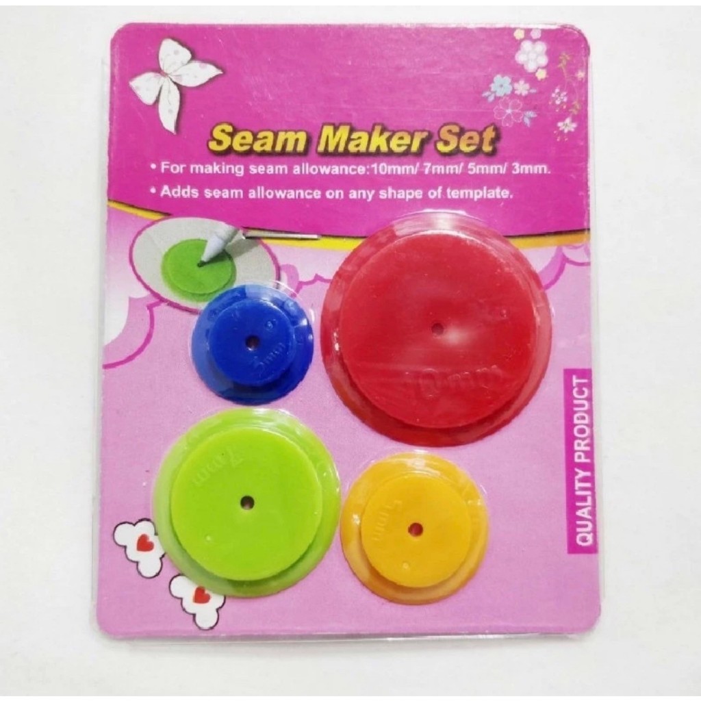 🧸วงกลมเผื่อระยะเย็บ 4 ขนาด ใช้วาดเผื่อระยะ 1 ชุดมี 4 ขนาด ❗❗