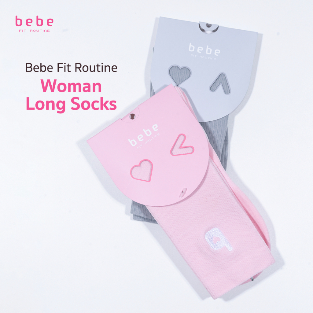bebe Fit Routine Woman Long Socks ถุงเท้าสุดคิวท์