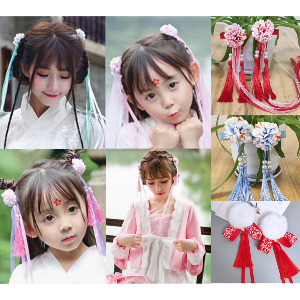กิ๊บดอกไม้ กิ๊บติดผมดอกไม้ กิ๊บติดผมสไตล์จีน ร้านไทยพร้อมส่ง กิ๊บตรุษจีน กิ๊บสีแดง ส่งไวได้เร็ว