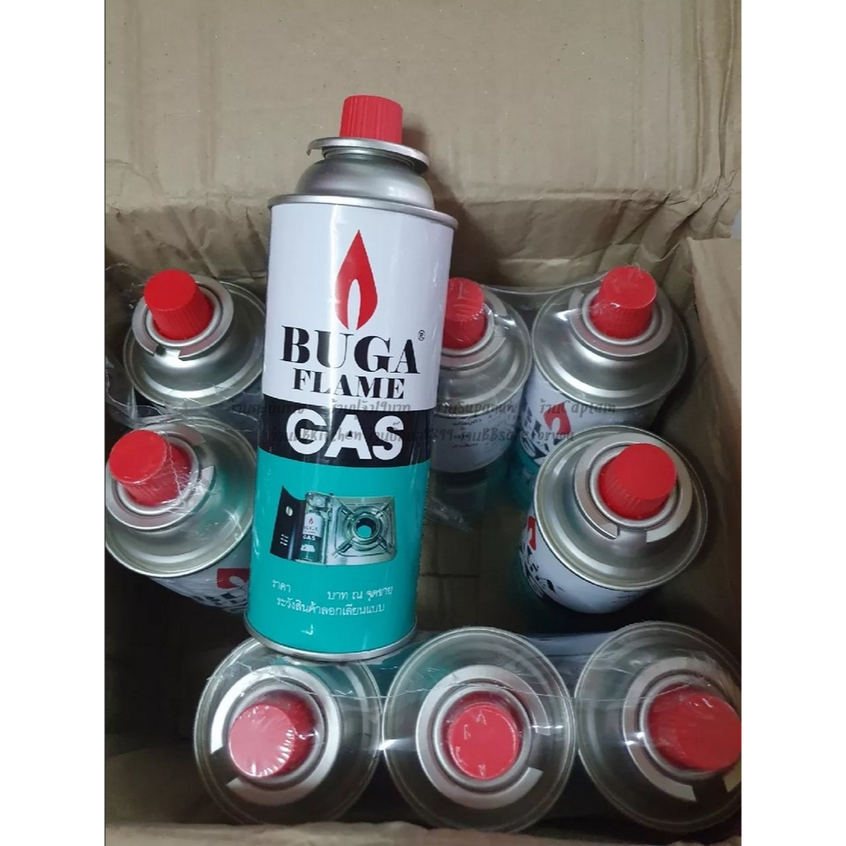 Buga Frame Gas แก๊สบูก้าใหญ่ รุ่นหัวแดง ขนาด375กรัม แก๊สปิคนิค หัวพ่นไฟ (DY-GASS-001)