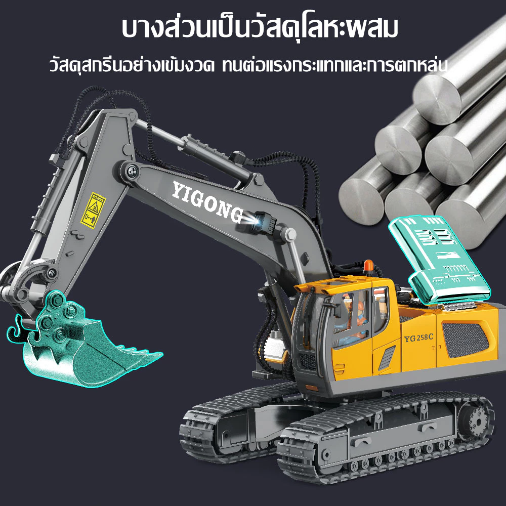 🔥แถมรีโมท+แบต🔥พร้อมส่ง รถขุดบังคับ2.4G รถแม็คโครบังคับ รถบังคับวิทยุ รถดั้มบังคับ รถแม็คโคบังคับ รถของเล่นเด็ก thumbnail 6