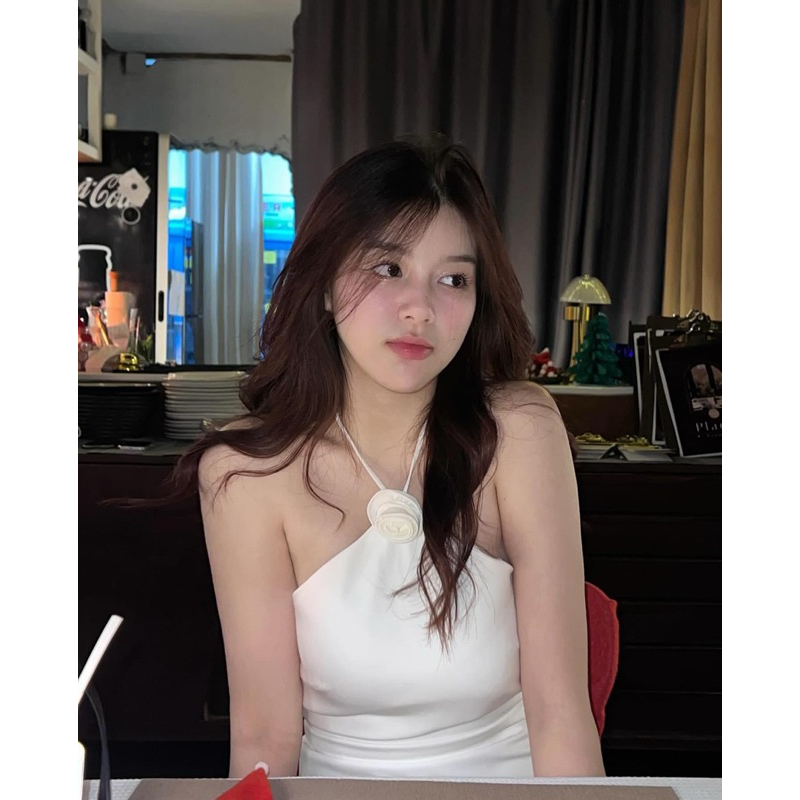 Rose & Rose dress ชุดเดรสยาวสีขาว✨🌷🎁🥨🥞 RR-WHITE