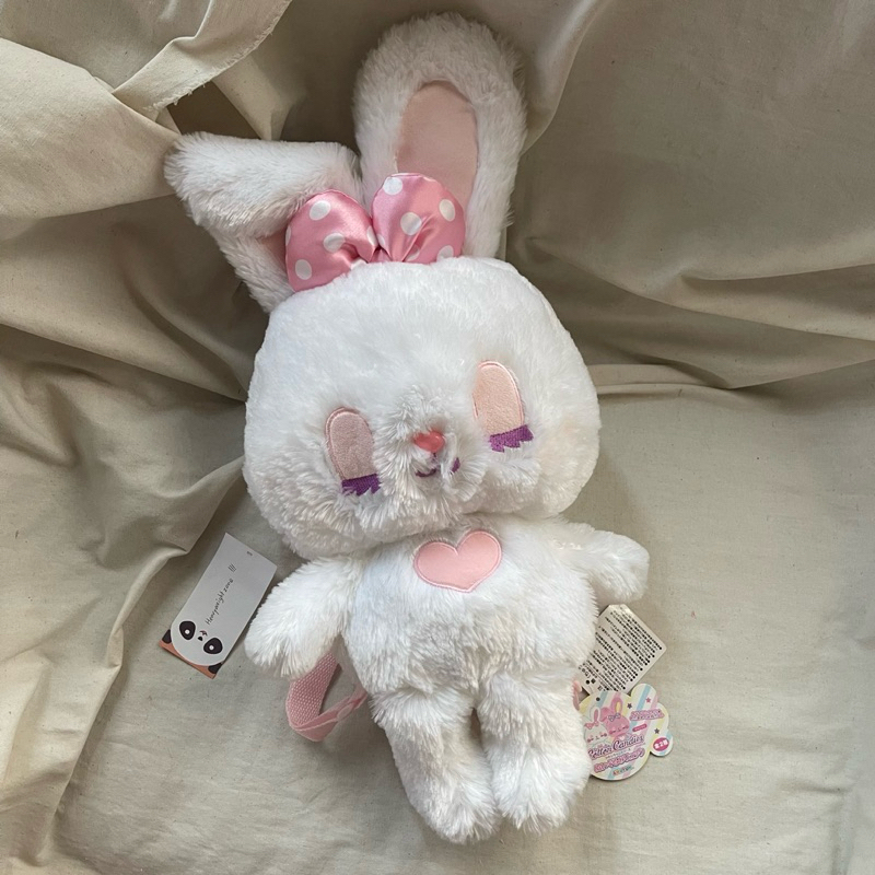 กระเป๋าเป้กระต่าย AMUSE ป้าย Amufun น่ารัก สีขาวขนนุ่ม สวยใหม่ป้ายห้อย⭐️