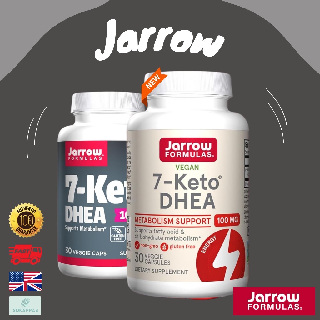 พร้อมส่ง Jarrow Formulas 7-Keto DHEA 100 mg 30 Veggie Capsules เผาผลาญไขมัน และคาร์โบไฮเดรต