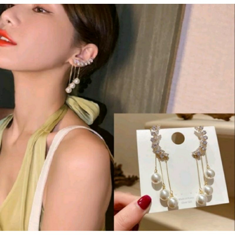 พร้อมส่ง  ต่างหูมุกยาวๆเม็ดใหญ่ ต่างหูยาวระย้าออกงาน ตุ้มหูมุกติดหู เสียบ โบว์ ริบบิ้น ใส่ชุดไทย เดรส ไปงานแต่ง ใส่ทำงาน