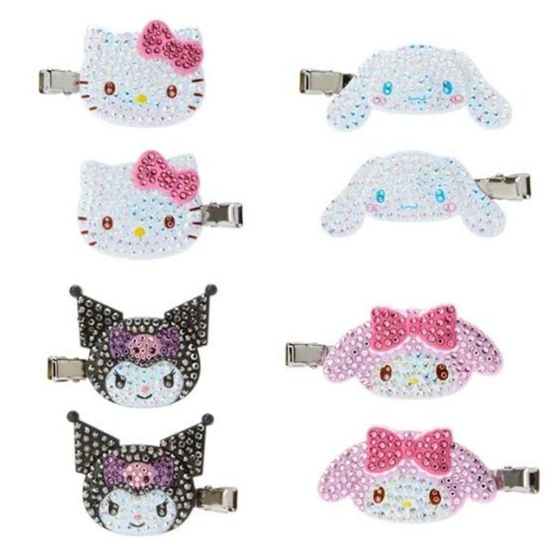 (พร้อมส่ง ส่งไว)พรีเมียมสุดๆ** กิ๊บติดผมซานริโอ้ คริสตัลทั้งหัว แท้จากญี่ปุ่น