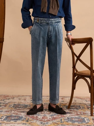 [MALLAGO MEN] JEANS ยีนส์ฟอก 22ออนซ์ สไตล์วินเทจ มีตารางไซซ์และวิธีสั่งหากไม่แน่ใจสั่งอย่างไรแนะนำทักเข้ามาก่อนค่ะ