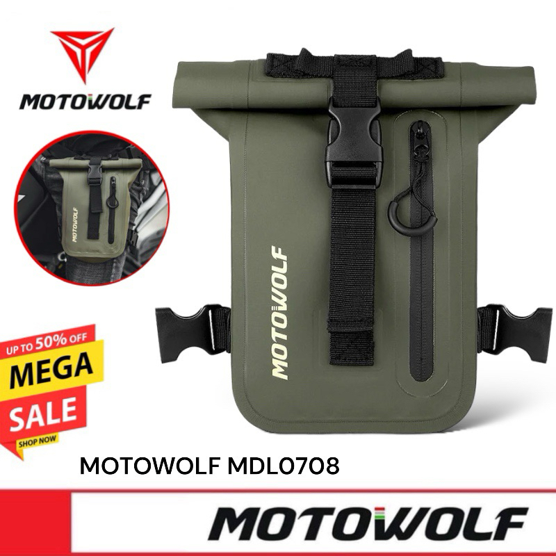 MOTOWOLF MDL 0708 Waterproof Leg Bag กระเป๋าคาดขากันน้ำสำหรับใส่ขี่มอเตอร์ไซด์
