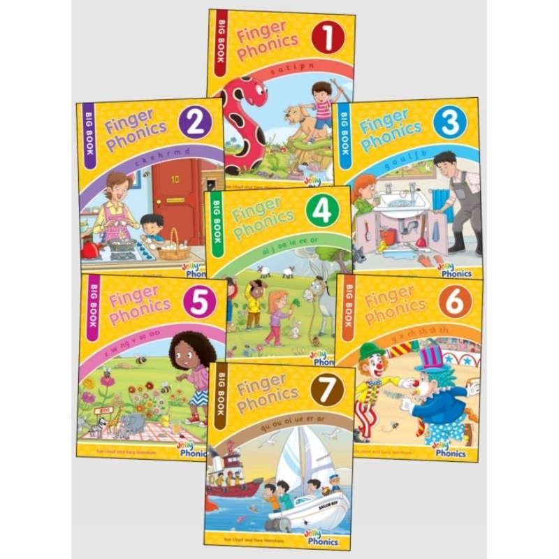 เล่มใหญ่ แถมเพลง Free Jolly song CD Jolly Finger Phonics Big Books set 1-7 (same concept with Finger