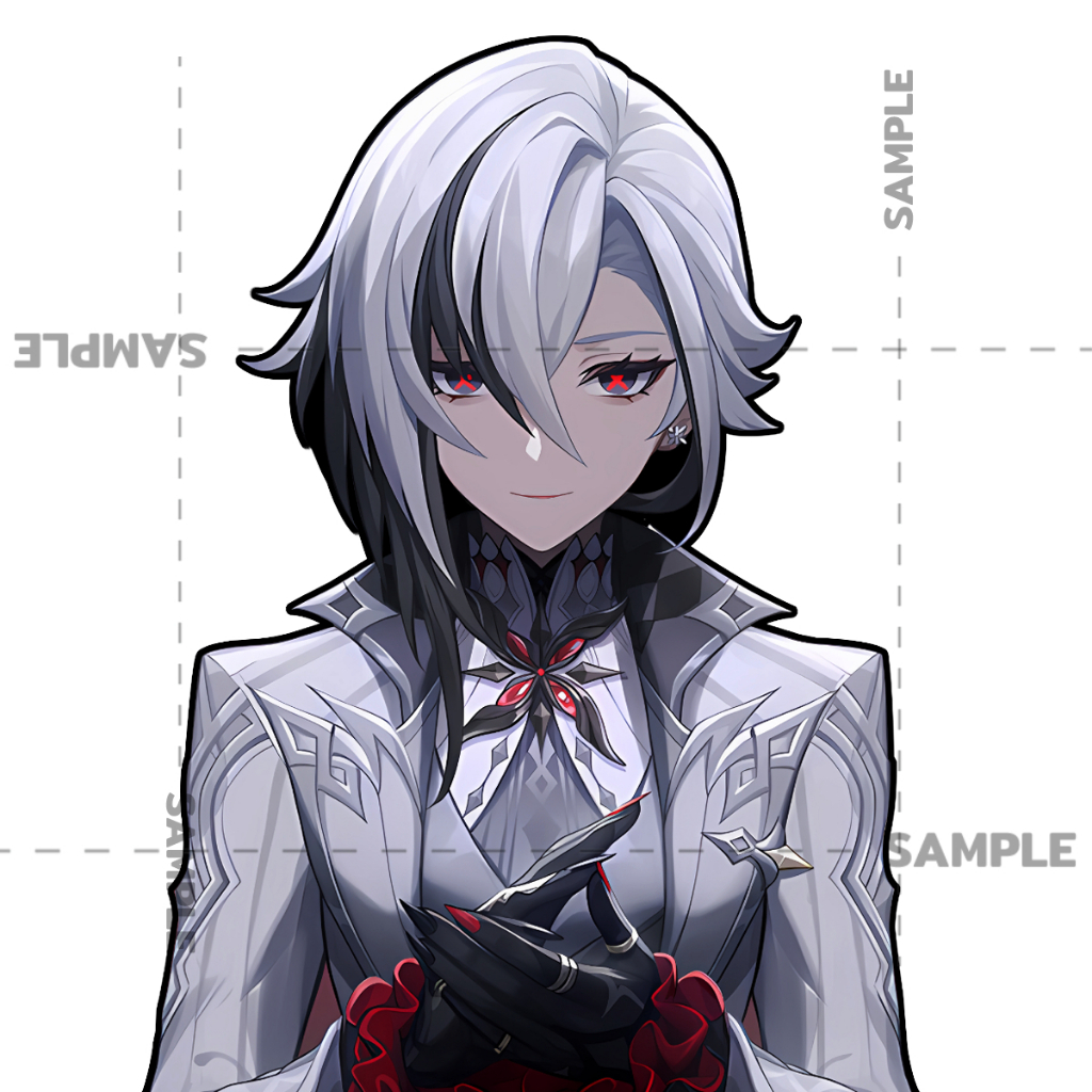 The Knave Genshin Impact สติกเกอร์ 2 แผ่น Arlecchino เกนชิน ฟาตุย Fatui Genshin Stickers