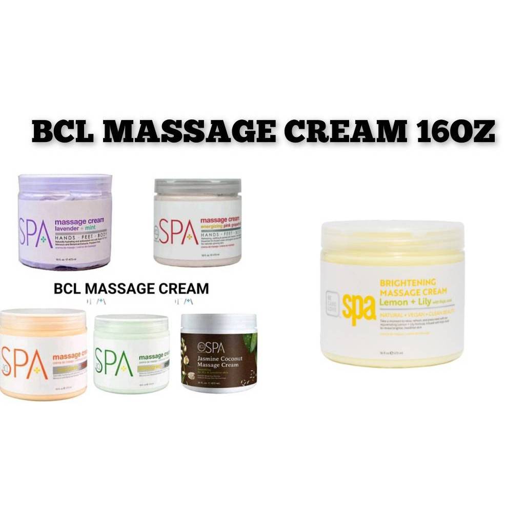 แยกขาย Massage Cream BCL Spa 16oz. 6 กลิ่น ครีมบำรุงผิวสำหรับทำสปา ของแท้นำเข้าจากUSA.🇺🇸พร้อมส่ง