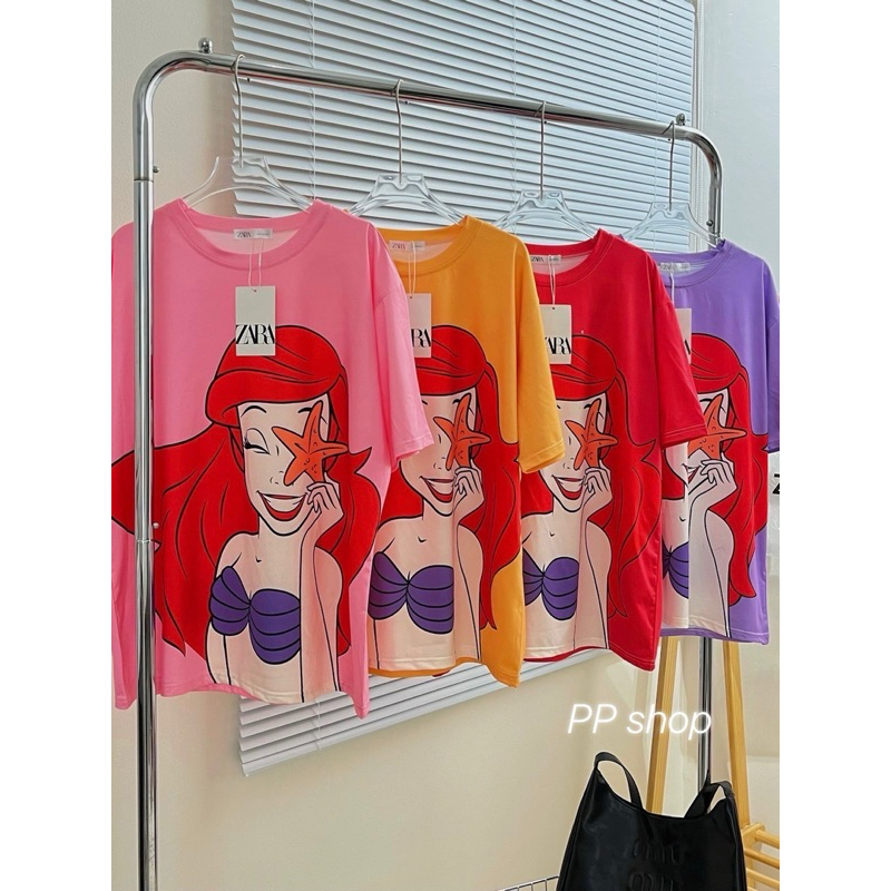 เสื้อคอกลม ลายน่ารักมาก งานนำเข้าพร้อมส่ง