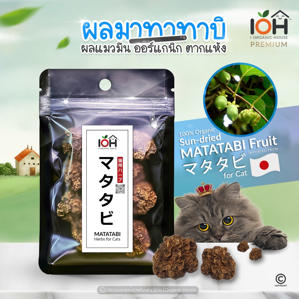 ผลมาทาทาบิ ออร์แกนิค ตากแห้ง ของเล่นแมว สำหรับน้องแมว (พร้อมส่ง)