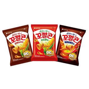 lotte kokal corn chips ล็อตเต้ โคคัลคอร์น ขนมอบกรอบรสข้าวโพด