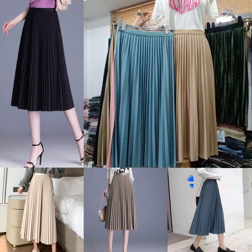 869 กระโปรงพลีท ยาว 30 นิ้ว pleated skirt จีบแน่นสวย ผ้าไม่บาง กระโปรงนักศึกษา มี7สี ส่งไว พร้อมส่ง