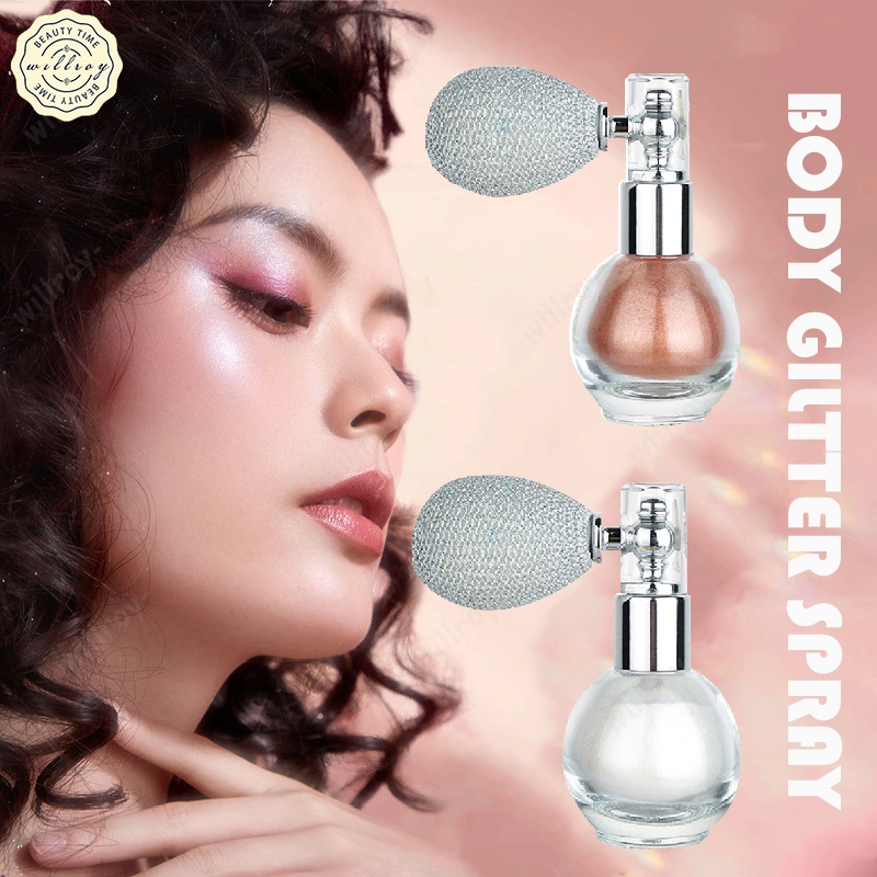 สเปรย์กลิตเตอร์ สเปรย์ไฮไลท์​ HIGHLIGHT SPRAY ไฮไลท์น้ำ ไฮไลท์เตอร์ กลิตเตอร์ ไฮกลอส เครื่องสำอางแต่งหน้าไฮกลอส 4 สี