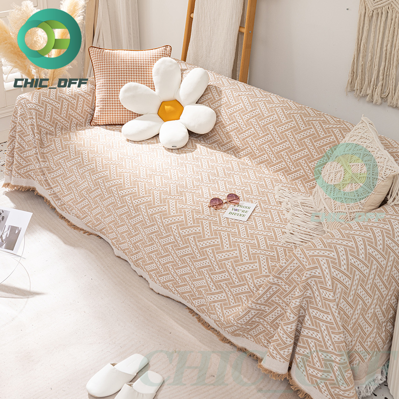 ผ้าคลุมโซฟา ผ้าฝ้ายทอมือ ผ้าคลุม1/2/3ที่นั่ง 180*340ซม.Sofa Cover ตกแต่งห้อง ตกแต่งบ้าน